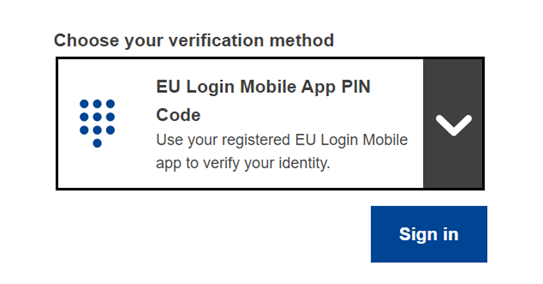 verification method eu login